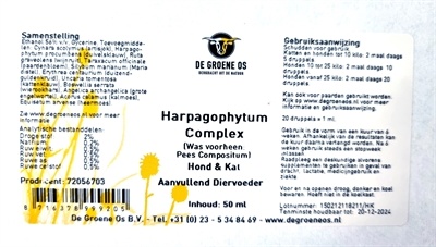 De groene os harpagophytum complex hond / kat