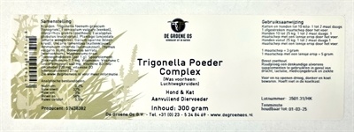 De groene os trigonella poeder complex hond / kat