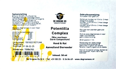De groene os potentilla complex hond / kat