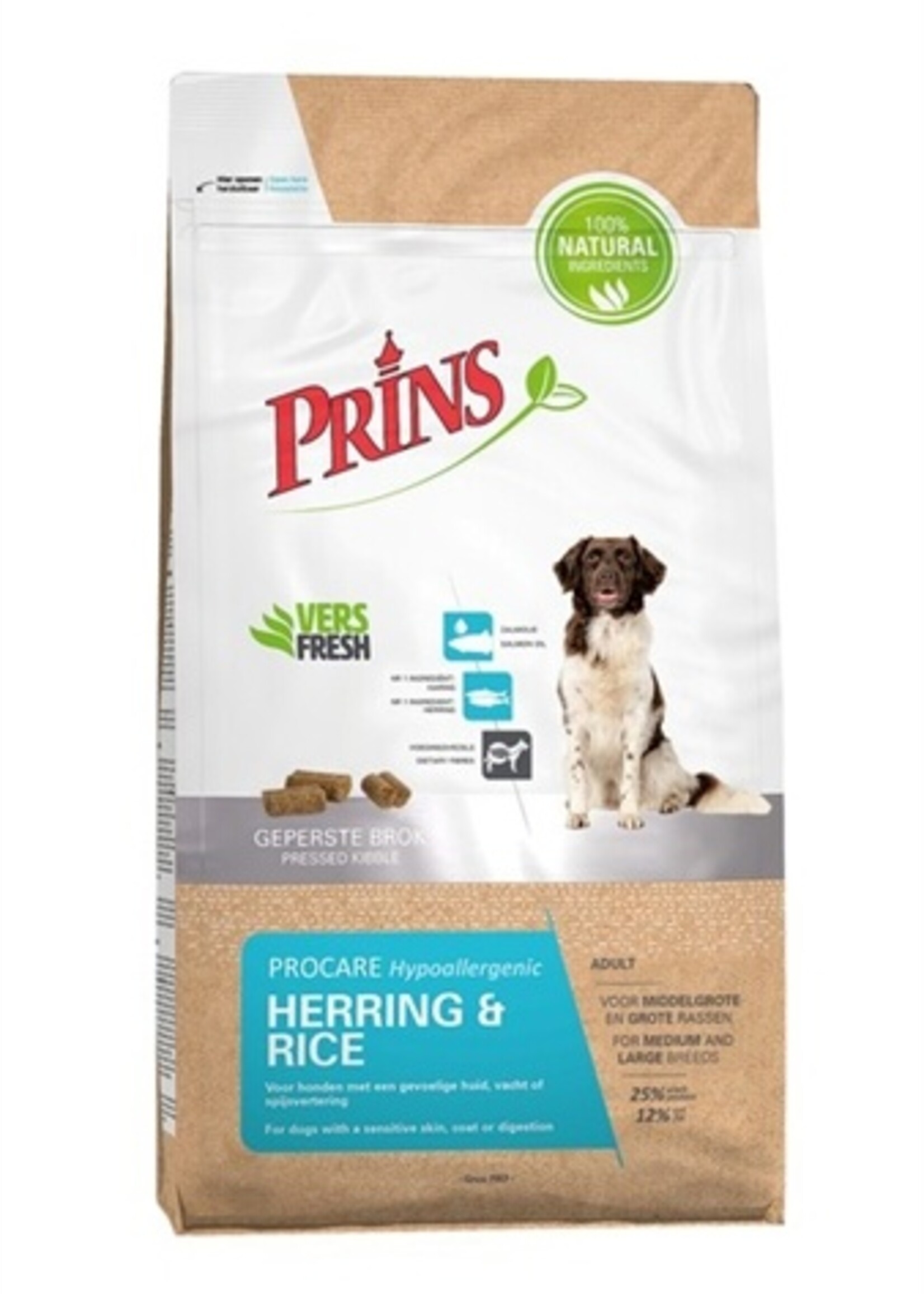 Prins Prins procare adult medium / large herring / rice hypoallergenic