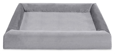Bia bed royal fluweel hoes voor hondenmand grijs