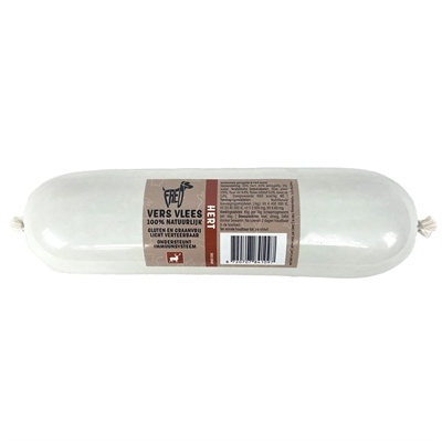 Freds gestoomd vers vlees worst hert graan en glutenvrij