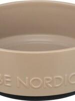 Trixie Trixie be nordic voerbak hond keramiek/ rubber taupe