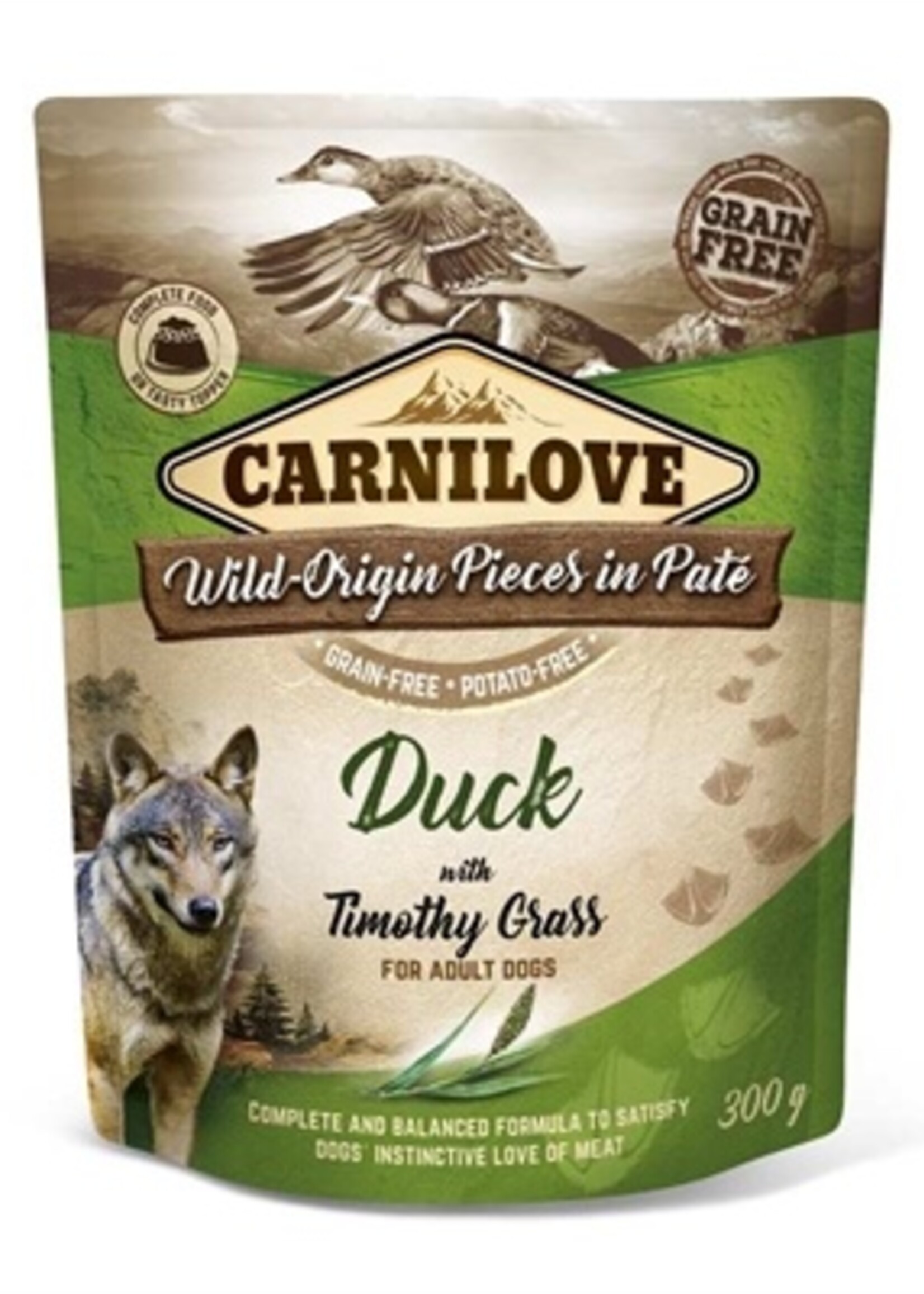 Carnilove Carnilove dog pouch eend / timothy gras