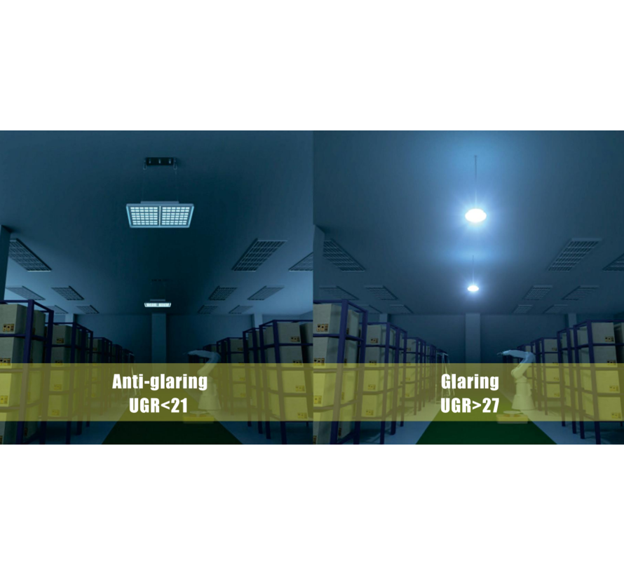 LED Highbay Rechthoek - Anti Glare - 200W  IP65 160lm/W Dimbaar