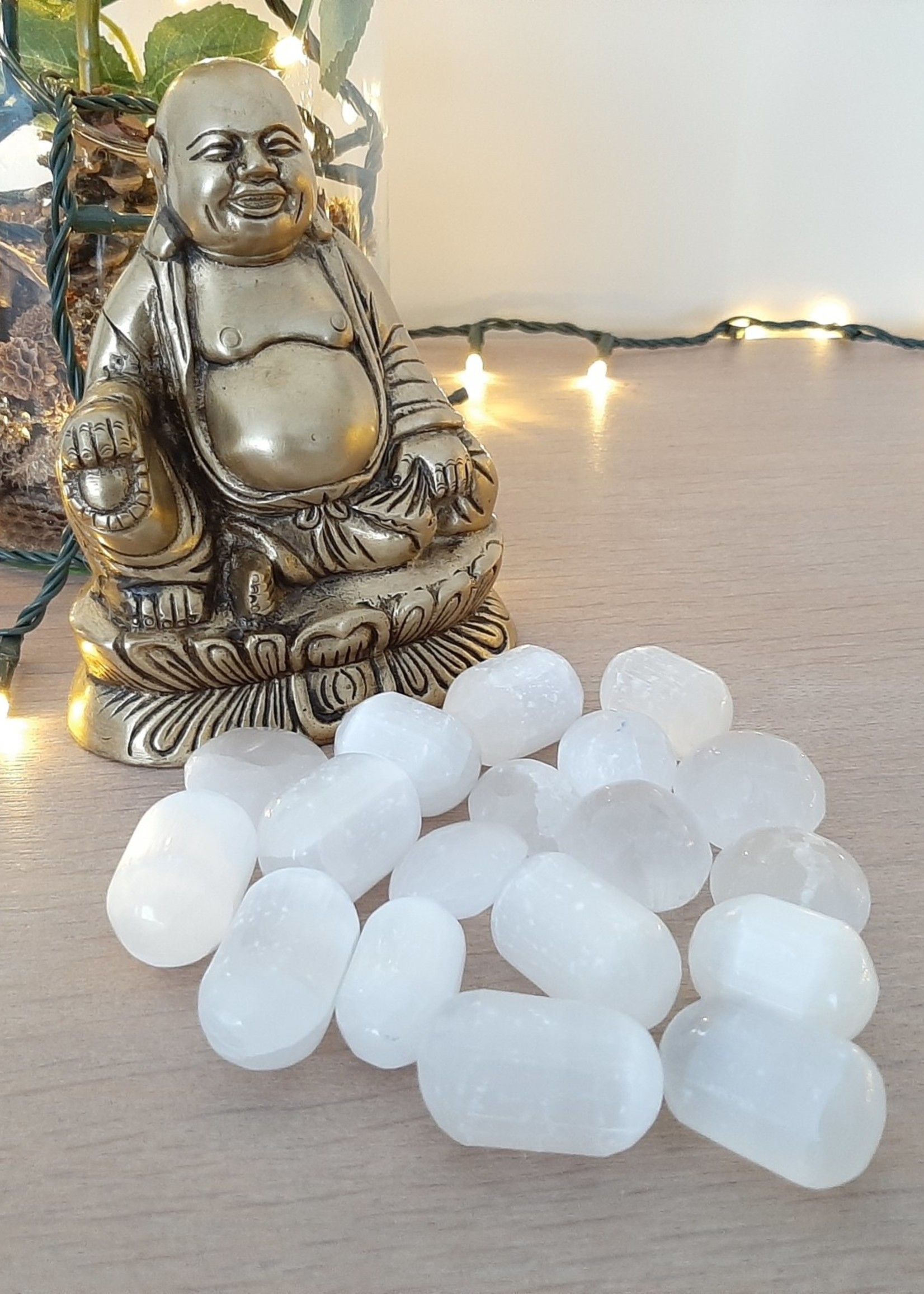 Hug stone Selenite White L