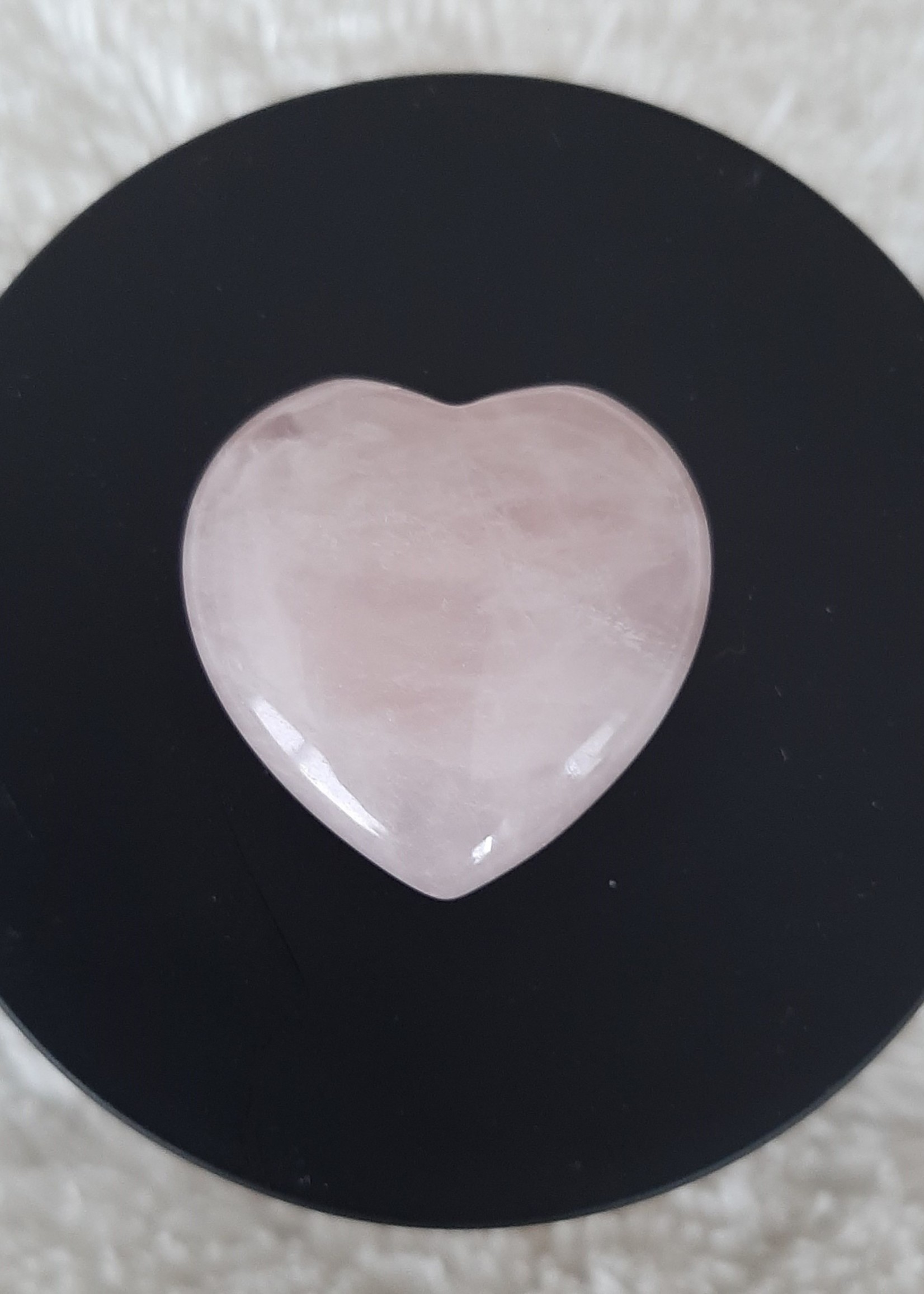 Hug stone heart rose quartz 3 cm