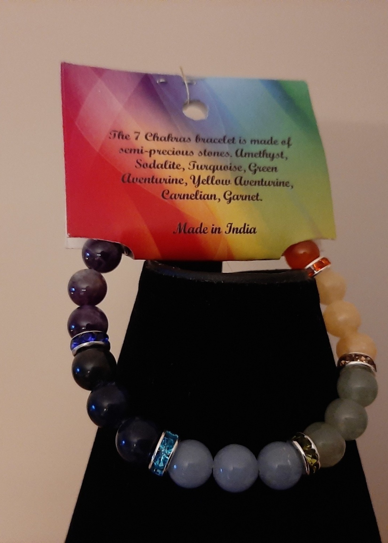 Bracelet 7 chakras élastique