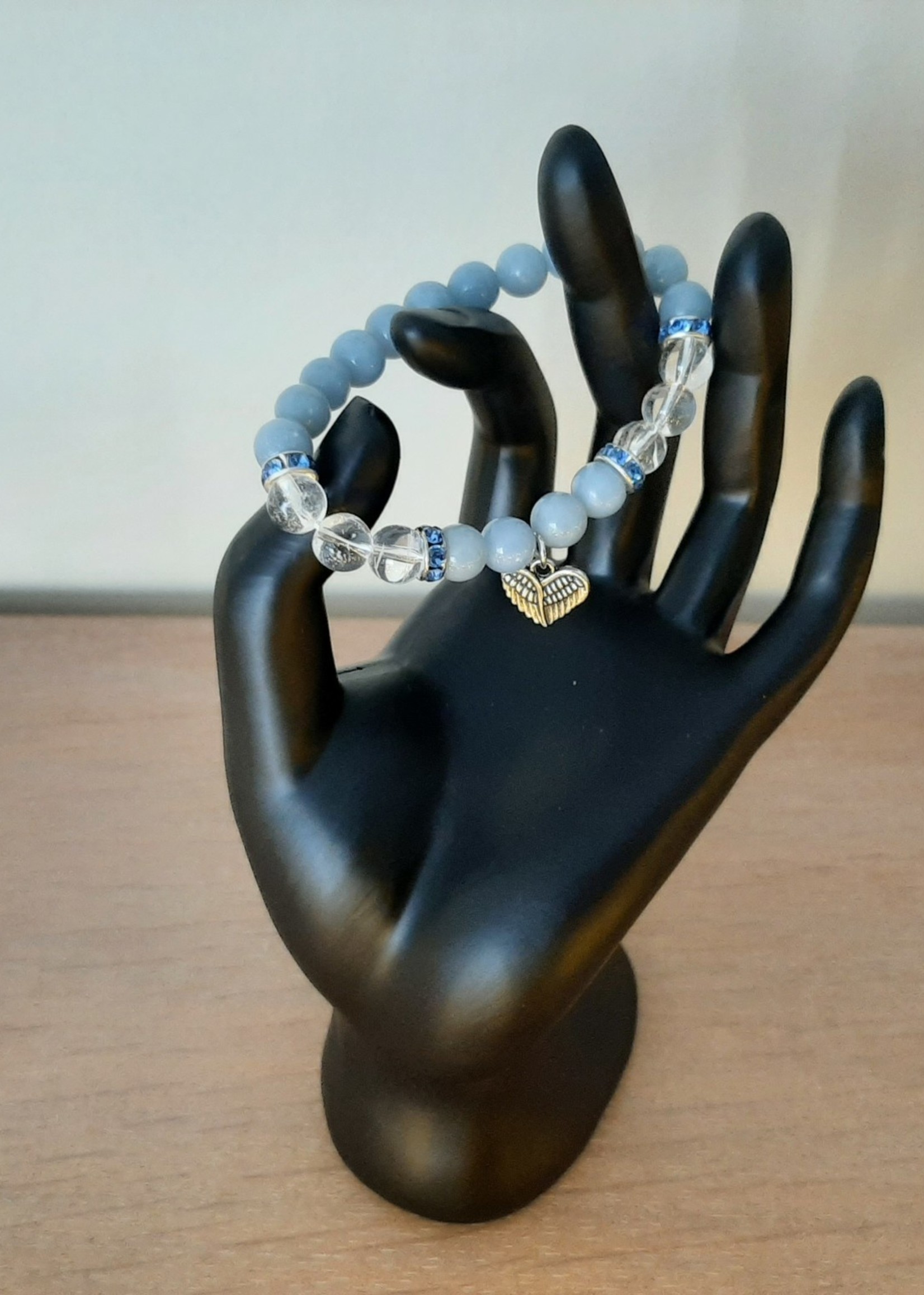 Bracelet Angelite/Rock crystal