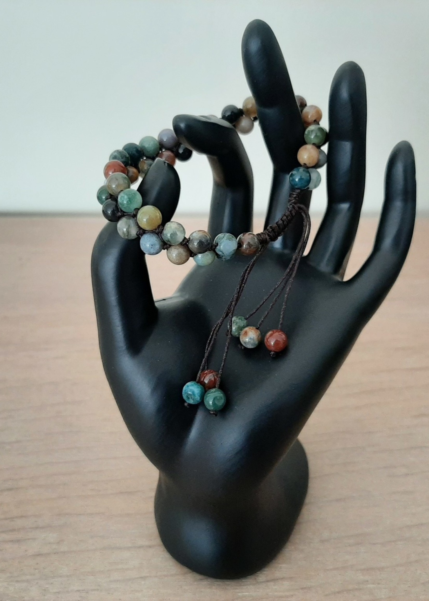 Bracelet Agate double row