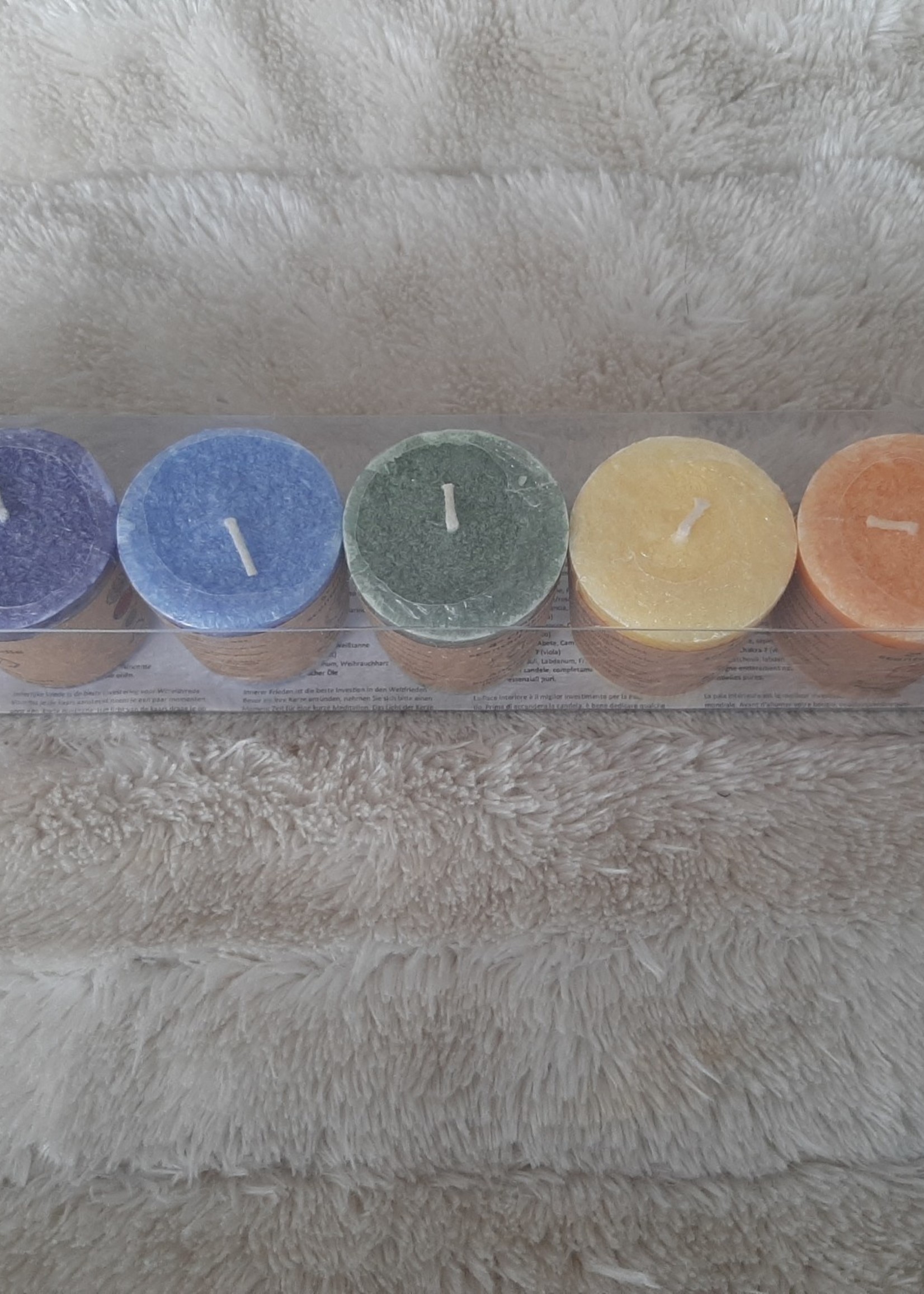 Scented candles votive chakra 7 pieces in gift box