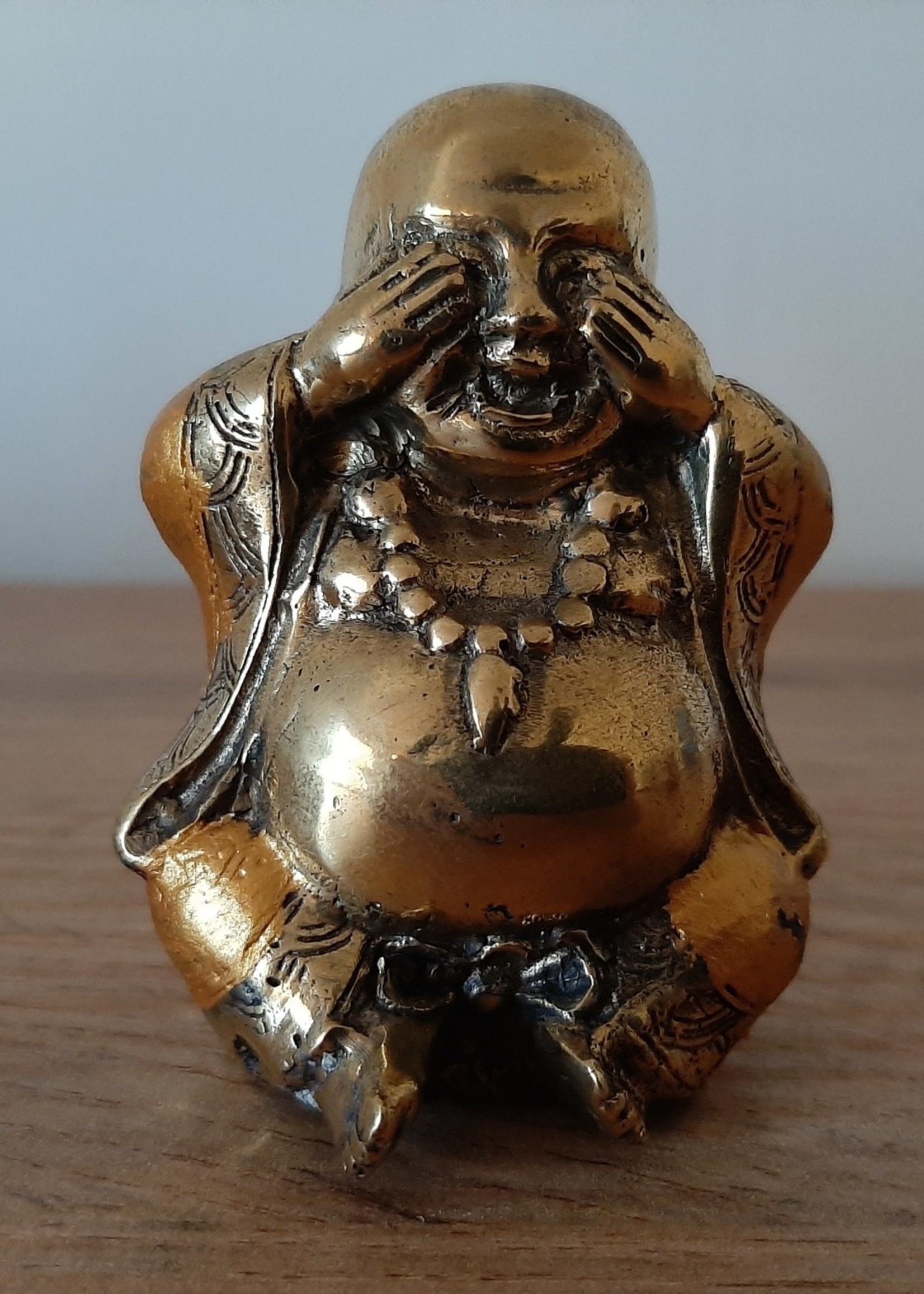 Buddha statuettes set in bronze Hear-See-Shut Up