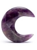 Amethyst moon-shaped