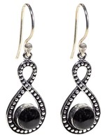 Earrings with Black Tourmaline