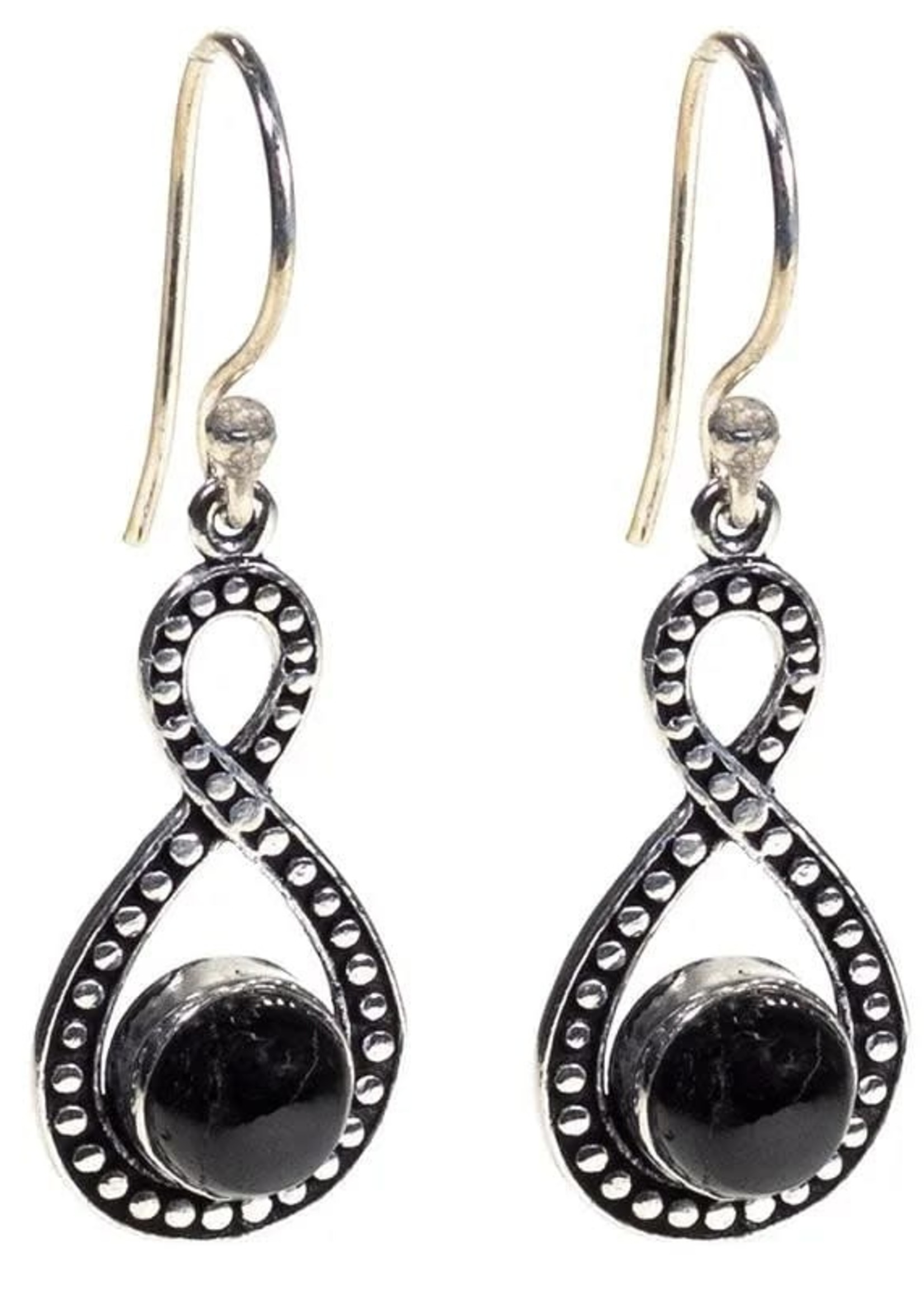 Earrings with Black Tourmaline