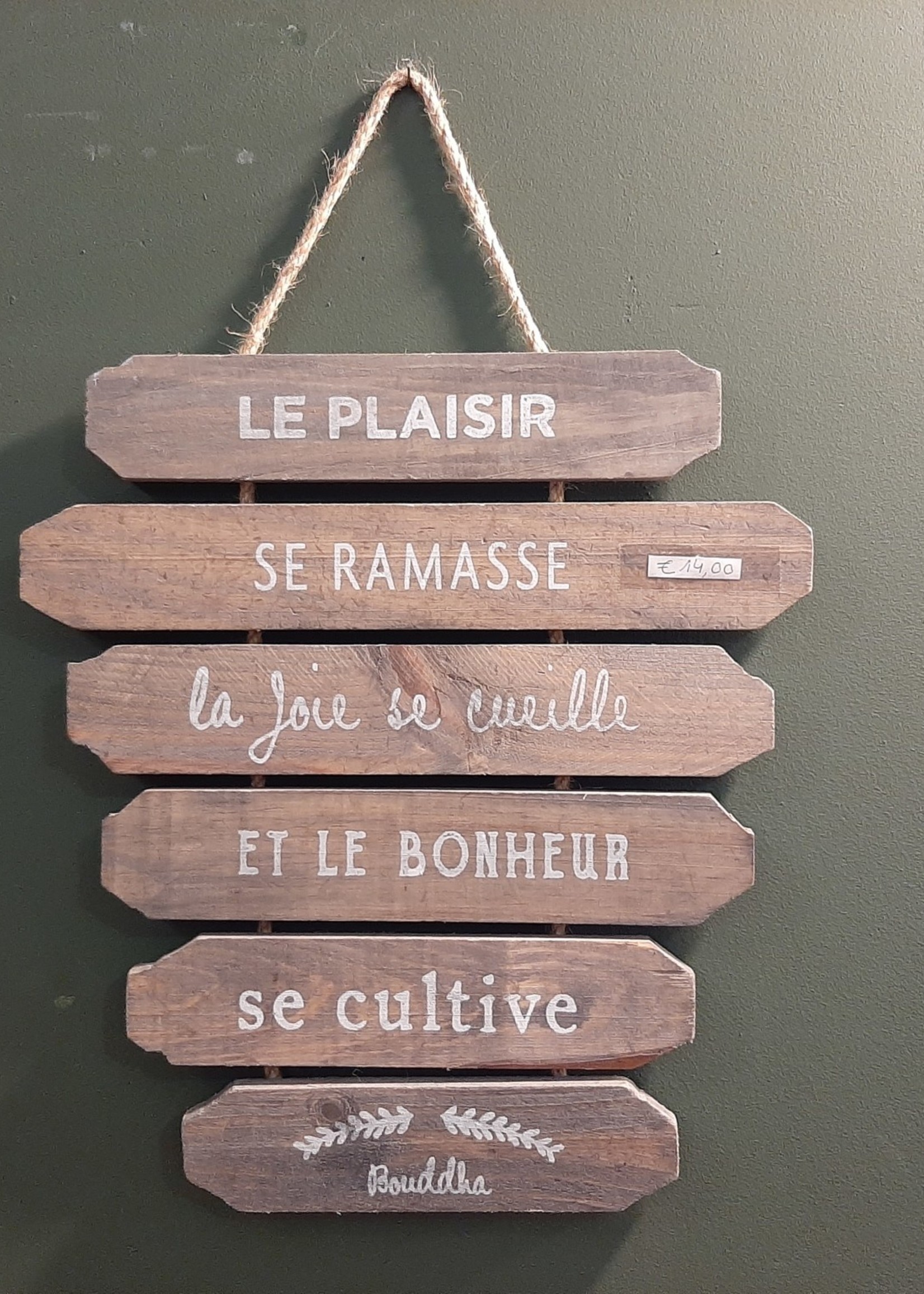 Panneau en bois Le Plaisir