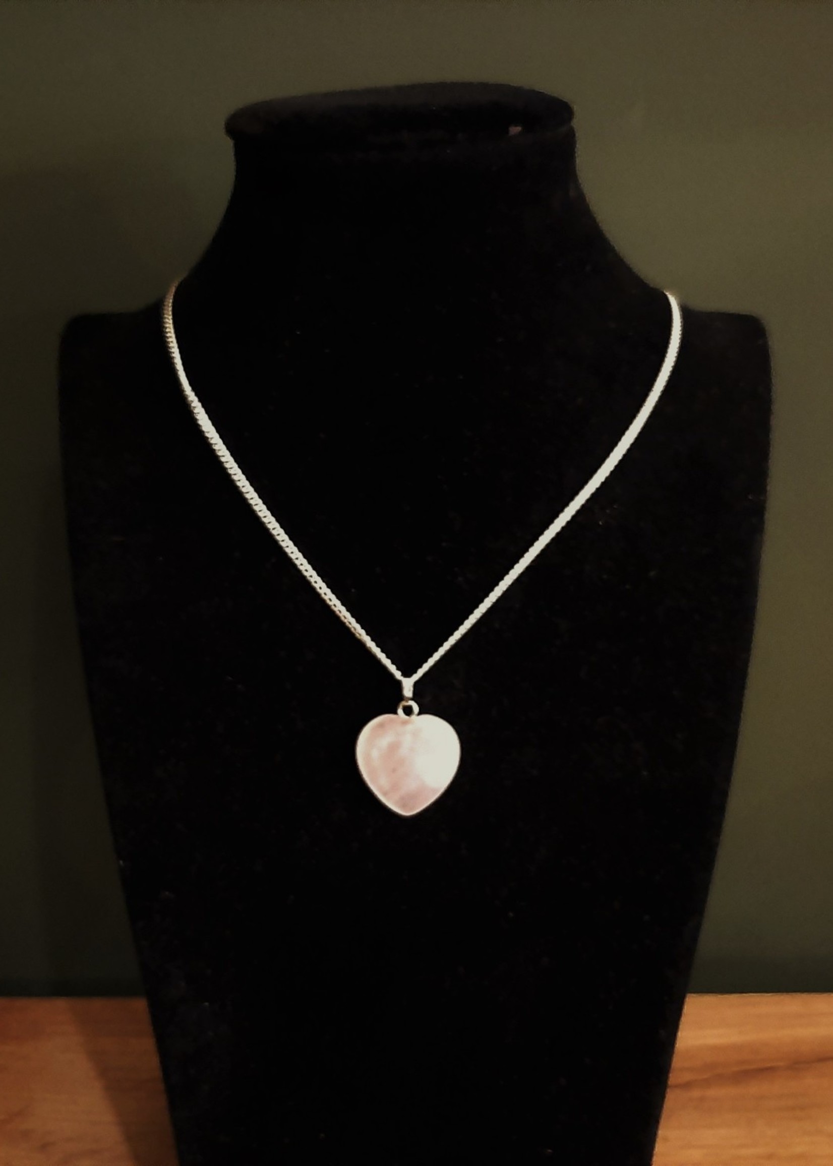 Pendant heart Rose quartz small