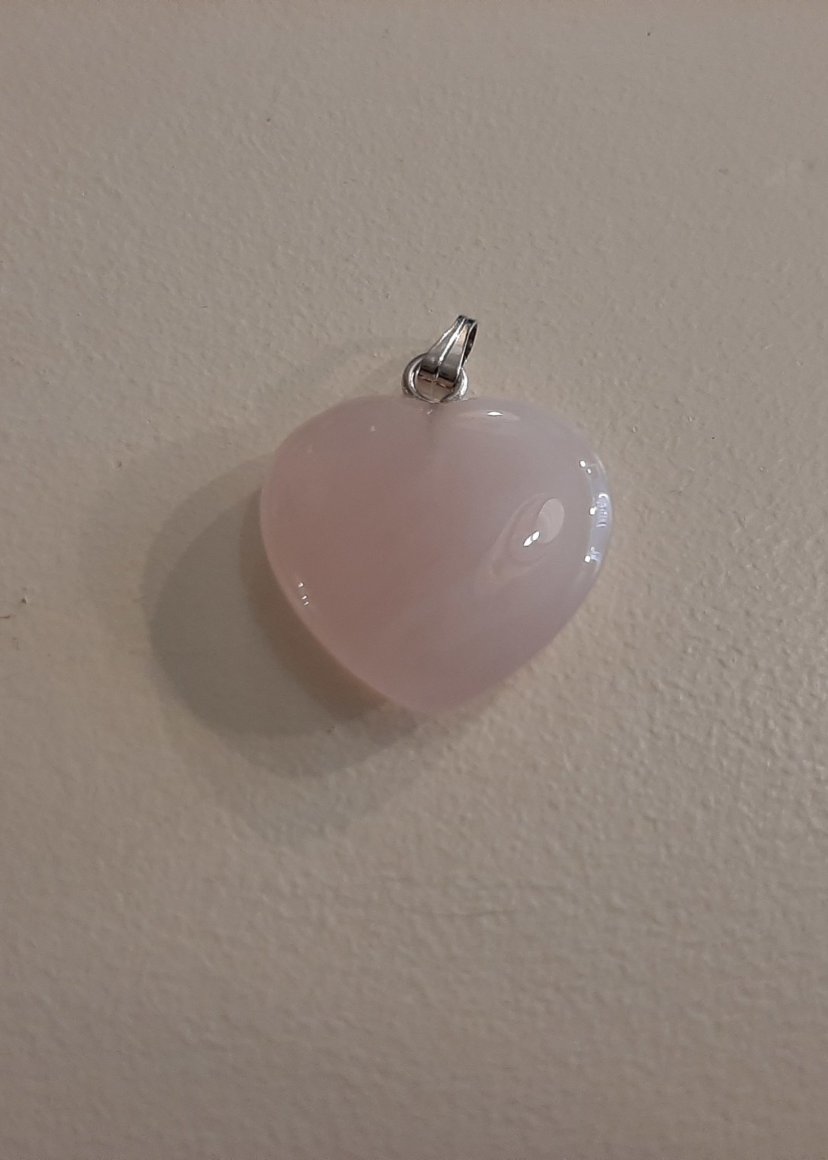 Pendant heart Rose quartz small