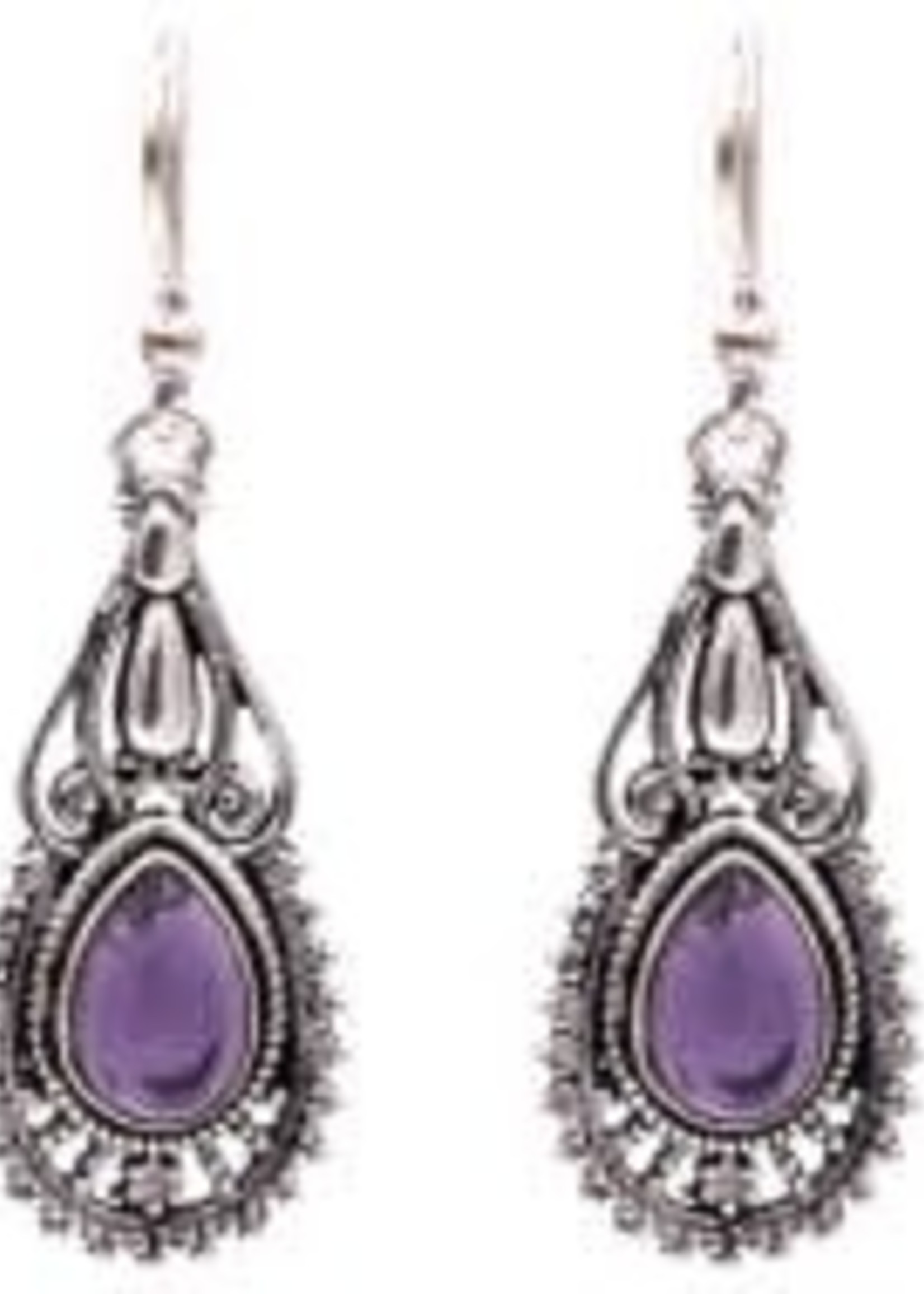 Earrings Bohemian with Amethyst