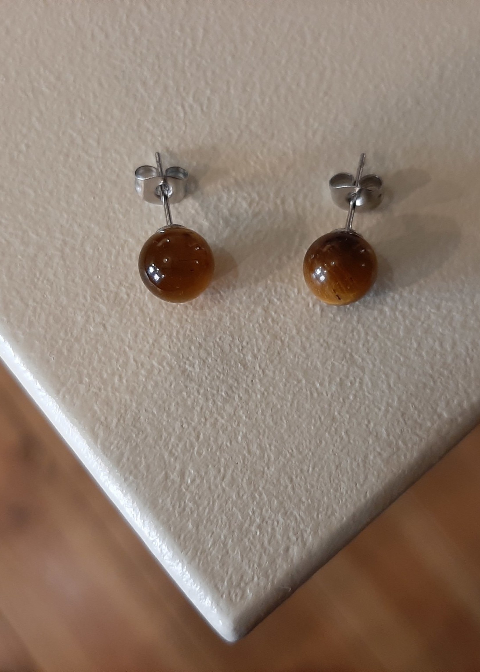 Ear Studs Tiger Eye