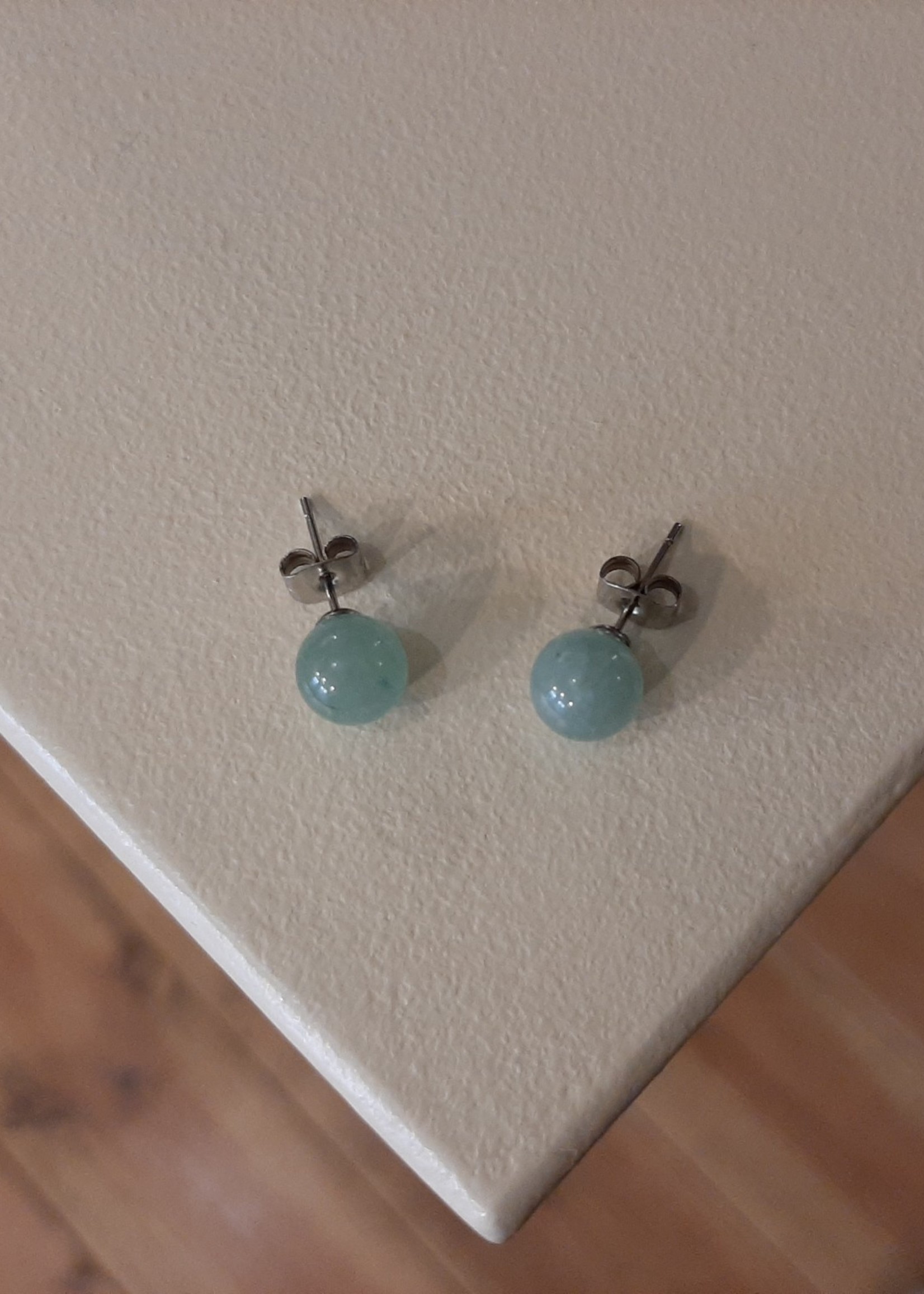 Clous d'oreilles Aventurine verte