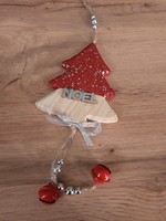 Wooden Christmas tree red "Noel"