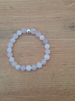 Bracelet Rock Crystal Crackle + Rose Quartz 18 cm