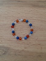 Bracelet Rock crystal - Carnelian - Sodalite 18 cm