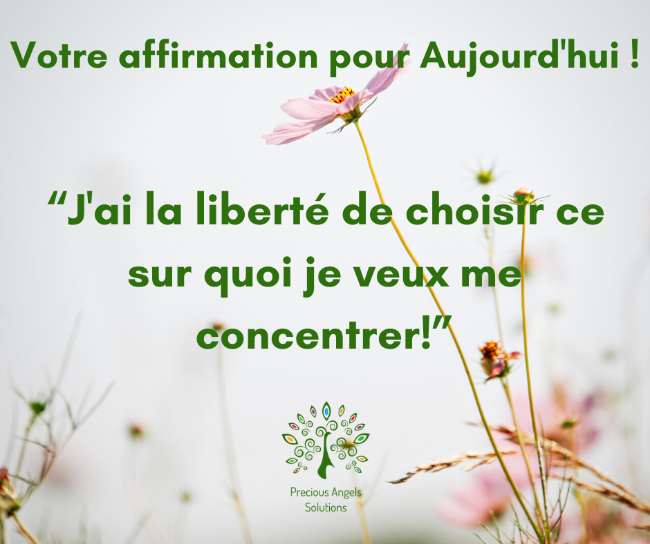 Votre Affirmation pour Aujourd'hui!