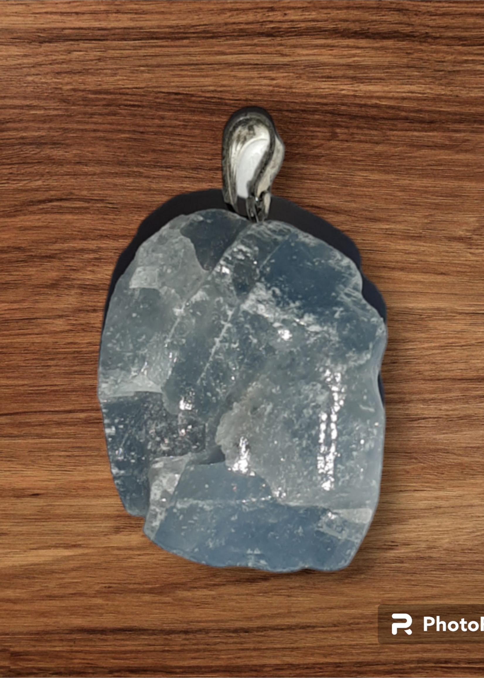 Pendentif Calcite Bleue brute