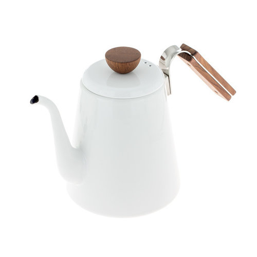 Hario Bona Enamel Bouilloire en Émail Blanche - 0,8L