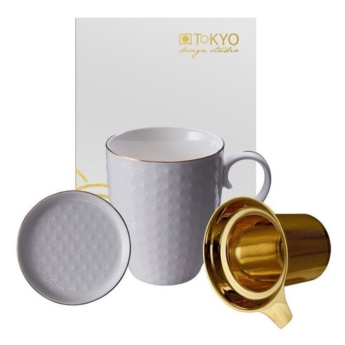 Tokyo Design Tokyo Design Tasse à thé Nippon White avec filtre