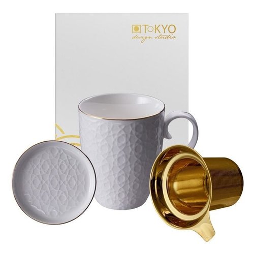 Tokyo Design Tokyo Design Tasse à thé Nippon White avec filtre