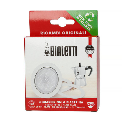 Bialetti Bialetti  Filterplaatje & Rubberen Ringen 3/4 kops