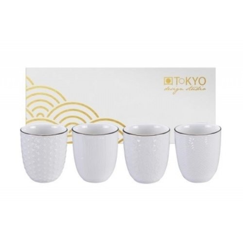 Tokyo Design Tokyo Design  Nippon White - Set van 4 bekers in een giftbox
