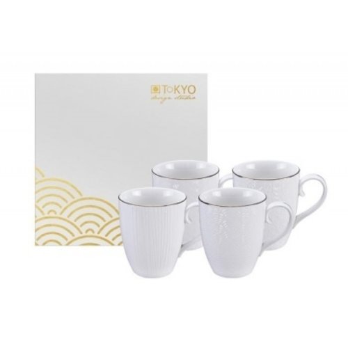 Tokyo Design Tokyo Design Nippon White - Set van 4 mokken in een giftbox