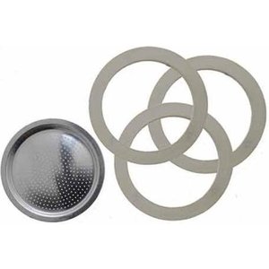 Bialetti Filter Plate & x Rubber Rings 6 cup