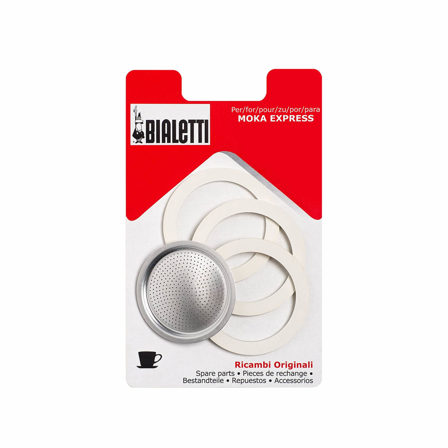 Kit De Rechange Pour Cafetière Italienne 2 Tasses - 2 Joints Caoutchouc + 1 Plaque Aluminium, Made In Italy