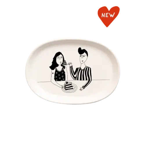 helen b. helen b - Porcelain Dish with handcrafted illustration