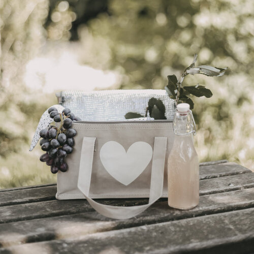 Eulenschnitt Eulenschnitt - Cooler Bag  Heart Grey