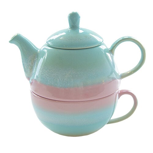 Sass&Belle Pastel Ombre Theekan Pink & Green - Tea for One Sass&Belle Pastel Ombre Theekan Pink & Green - Tea for One