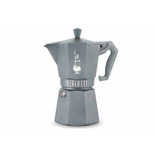 Bialetti Moka Exclusive Cafetière - 6T Silver Grey Bialetti Moka Exclusive Cafetière - 6T Silver Grey