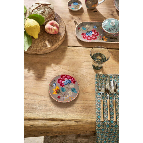 PIP Studio PIP Studio: Gebaksbord Blooming Tales Fantasy Khaki 17cm