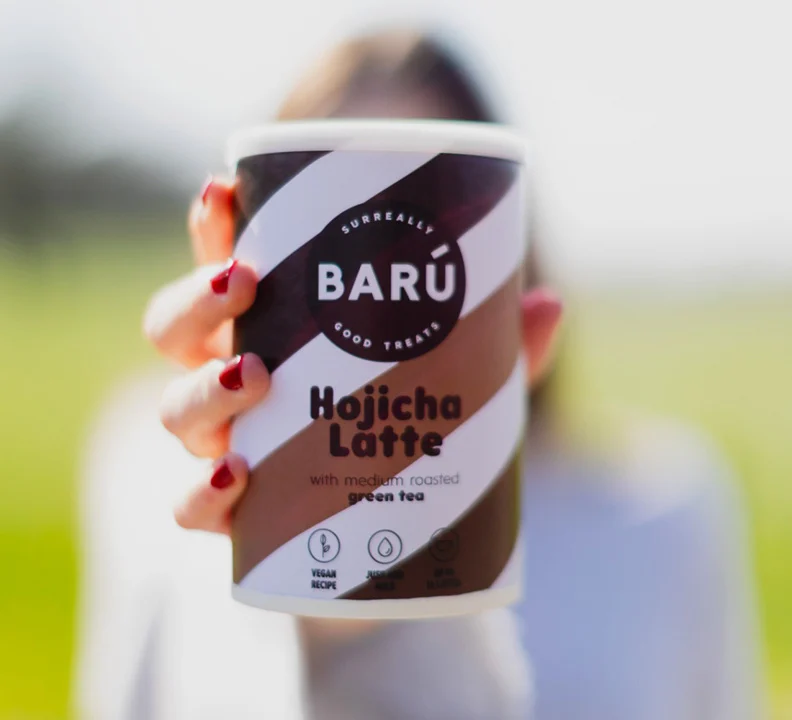 Barù Hojicha Latte poeder 250g — geroosterde groene thee latte