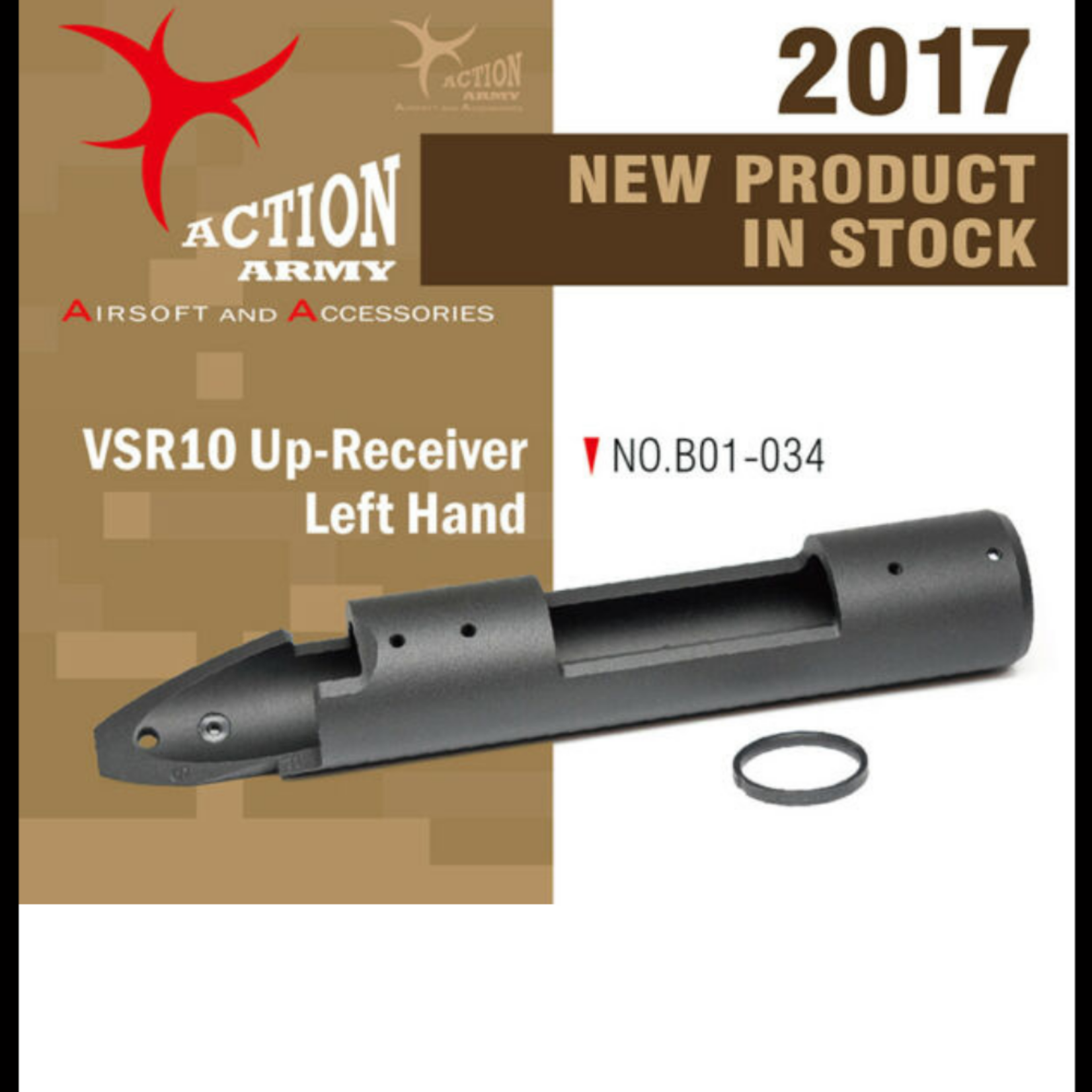 Action Army VSR-10 CNC Tactical Receiver Left Hand Black