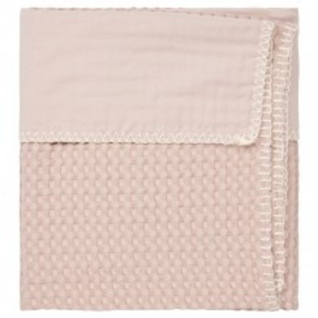 Pat Reserveren meubilair koeka Wiegdeken wafel/flanel Antwerp grey pink - WURMPY