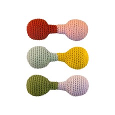 Global Affairs Crochet Dumbbell Rattle Assorted 3 colours