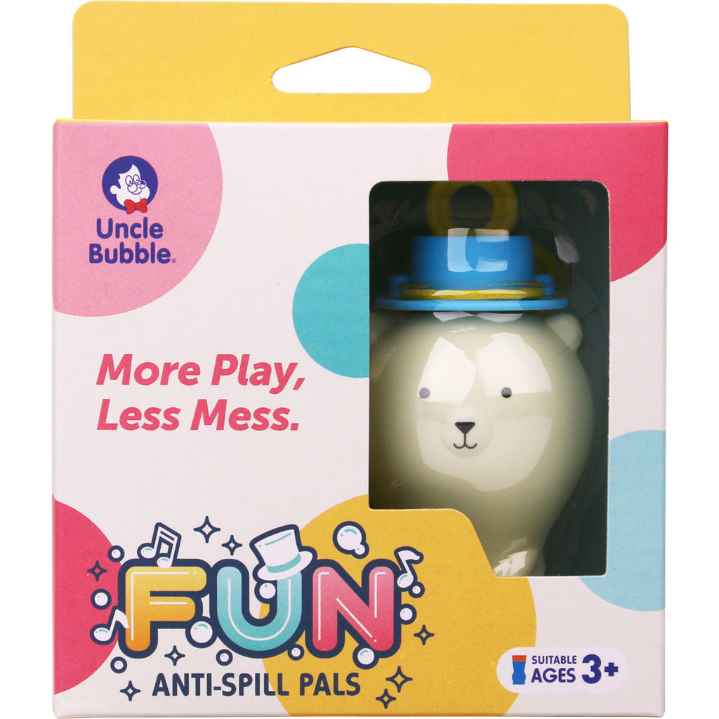 uncle bubble Uncle Bubble – Fun Anti-Spill Pals – White Bear