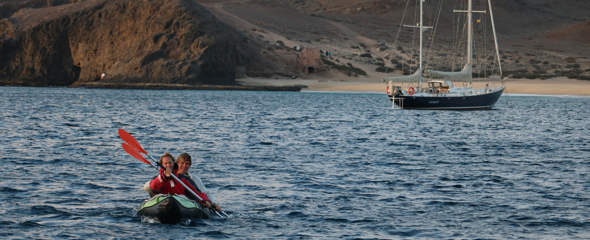 no dinghy but kayak