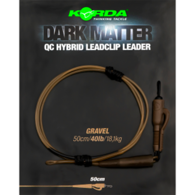 Korda Dark Matter Leader QC Hybrid Lead Clip - 100cm - 40lb